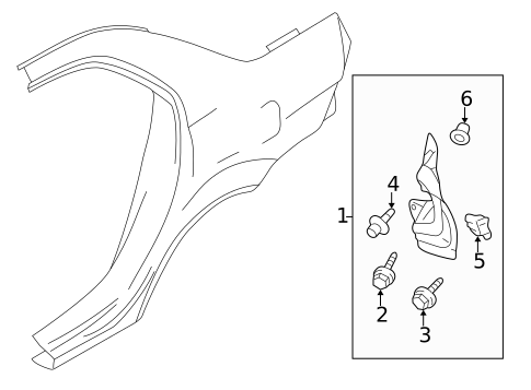 Exterior Trim - Quarter Panel for 2005 Mitsubishi Lancer #0