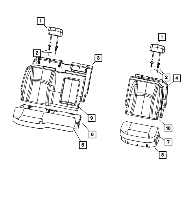 1SG73DK2AA - Interior Trim: Rear Headrest for Mopar Image image