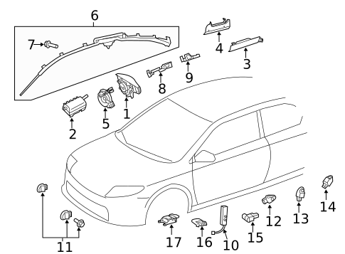 Air Bag Components for 2014 Scion tC #0