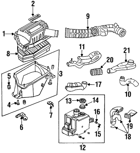 Air Intake for 1997 Honda Accord #0