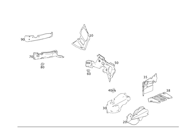 1976820628 - Panelling: Dampening, Firewall for Mercedes-Benz Image image