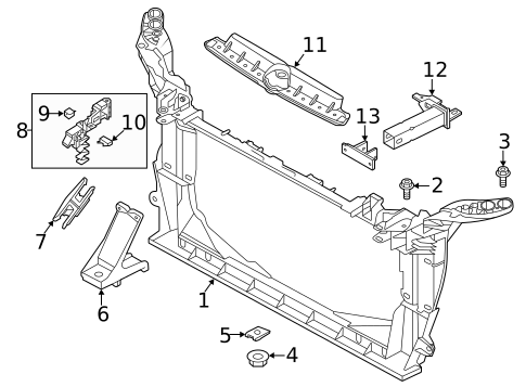 Radiator Support for 2025 Audi RS6 Avant #0