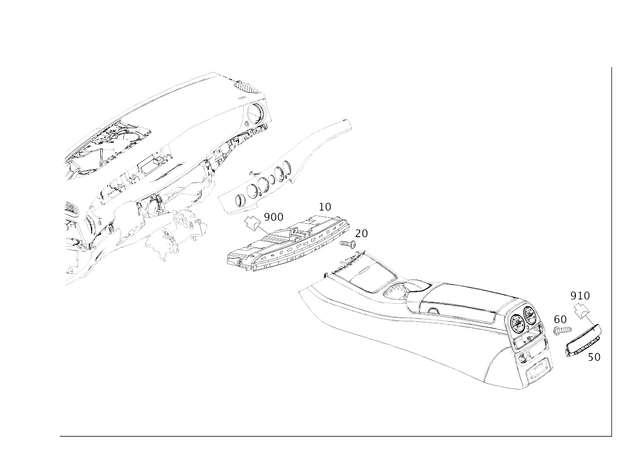 2229069801 - Heating and Ventilation: Central Operating Unit for Mercedes-Benz Image image