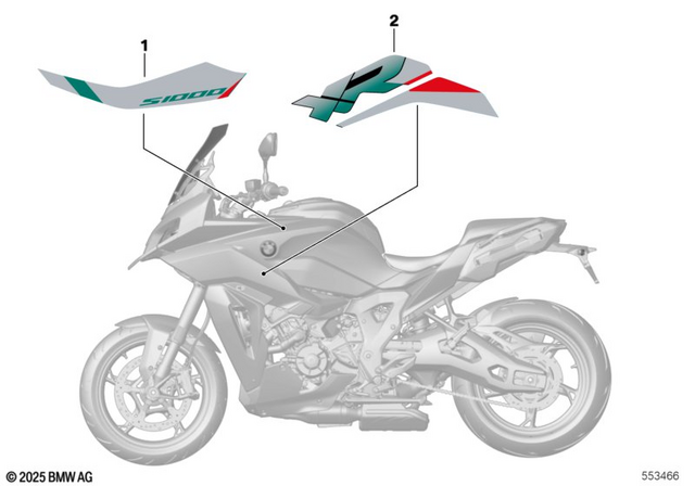 51145B91956 - Body Equipment: Decor Tank Cover Right - Sport for BMW-Motorrad Image