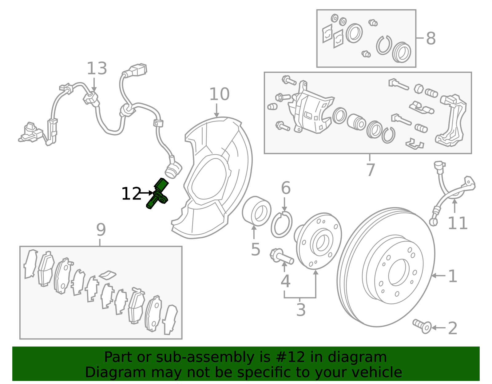 57454-TGN-G01 - ABS Sensor 2017-2020 Honda Civic | Honda Parts Online