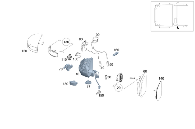 4638108502 - : Mirror Housing for Mercedes-Benz Image