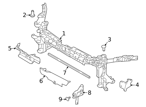 Radiator Support for 2019 INFINITI QX30 #0