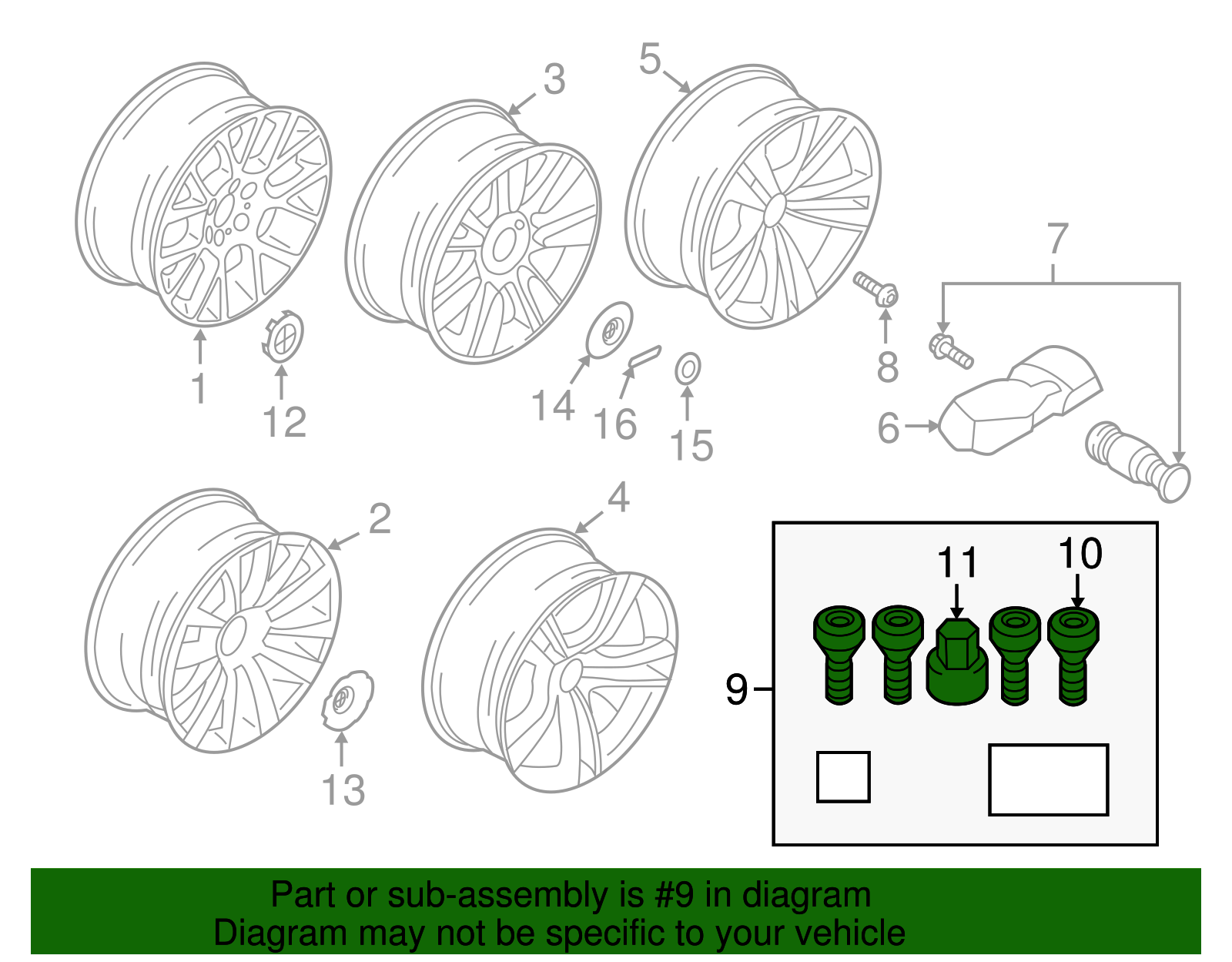 BMW OEM Wheel Lock Kit Part# 36-13-6-776-076 | Advantage BMW Parts
