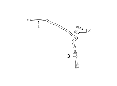Stabilizer Bar & Components for 2003 Mercedes-Benz ML500 #1