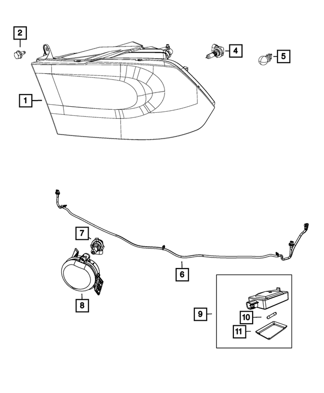 68276123AB - Electrical: Headlamp Park And Turn Lamp, Left for Mopar Image