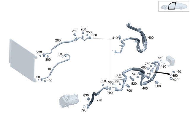 2238301502 - : Refrigerant Line for Mercedes-Benz Image
