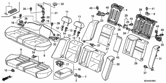 Rear Seat for 2005 Acura TSX #0