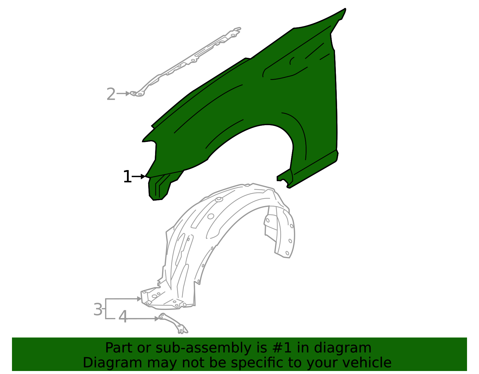 OEM 2022-2025 Toyota GR86 Fender Part # SU003-09496 | Modern