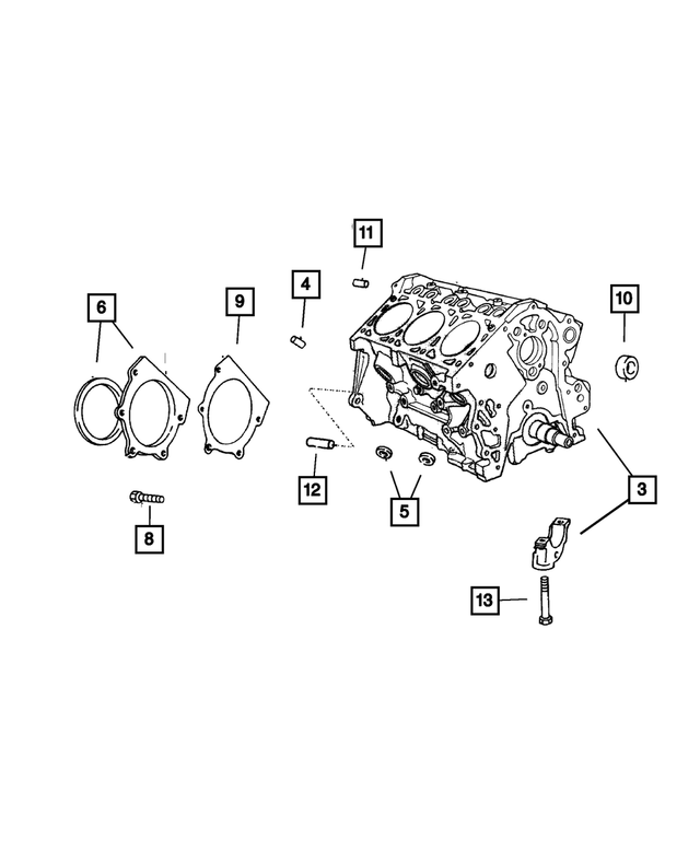 4654389AB - Engine 3.8L Six Cylinder: Crankshaft Rear Oil Seal Retainer for Mopar Image