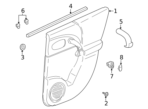 Rear Door for 2005 Saturn Vue #2