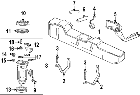 Fuel System Components for 1999 Dodge Ram 3500 #1