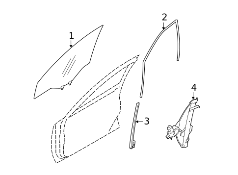 Glass - Front Door for 2013 Subaru Forester #0