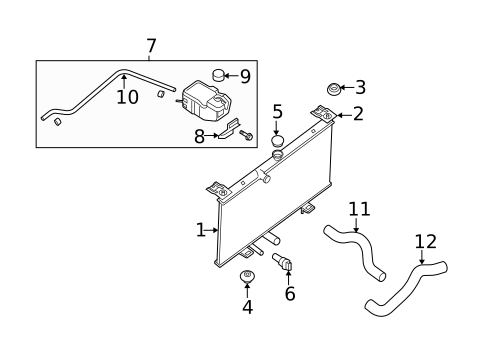 Radiator & Components for 2010 Nissan Sentra #0