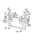68266628AA - Cooling: Radiator Support Bracket, Right for Mopar Image