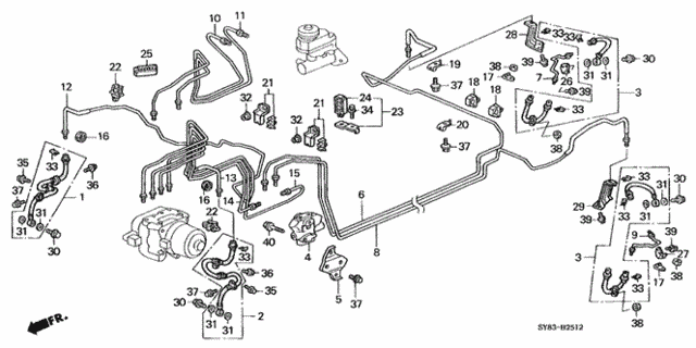 Brake Lines (3) for 1998 Acura CL #0