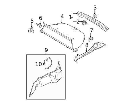 Interior Trim - Rear Body for 2005 Mazda 6 #2