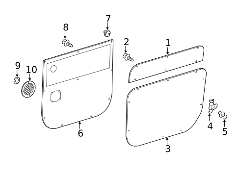 Interior Trim - Side Door for 2020 Mercedes-Benz Sprinter 1500 #0