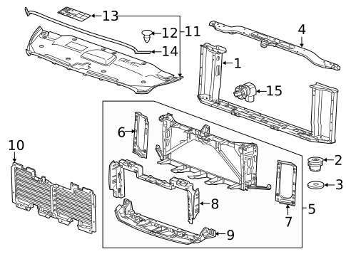 Radiator Support for 2017 GMC Yukon #0