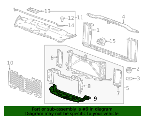 2015-2020 GMC Front Bumper Shutter 23497754 GM | GMPartsDirect.com