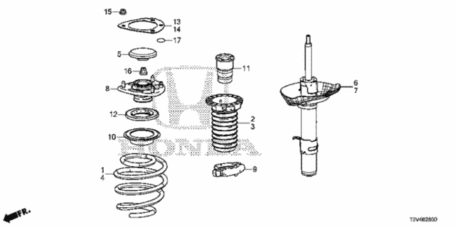 Front Shock Absorber for 2014 Honda Accord #0