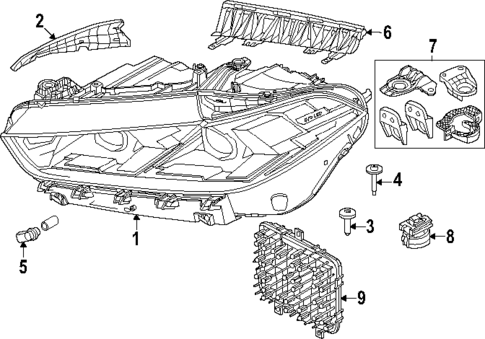 Headlamp Components for 2025 BMW X5 #0