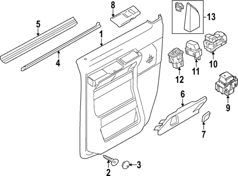 Interior Trim - Door for 2021 Ford E-450 Super Duty #0