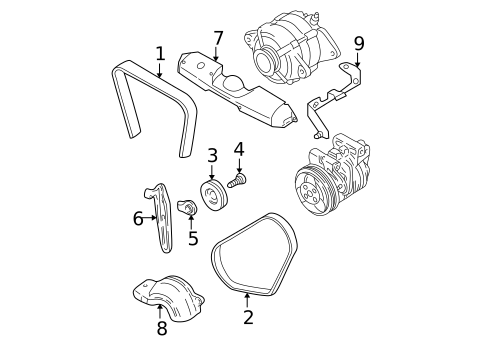 Belts & Pulleys for 2004 Subaru Impreza #0