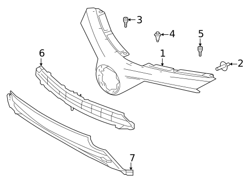Grille & Components for 2017 Toyota RAV4 #0