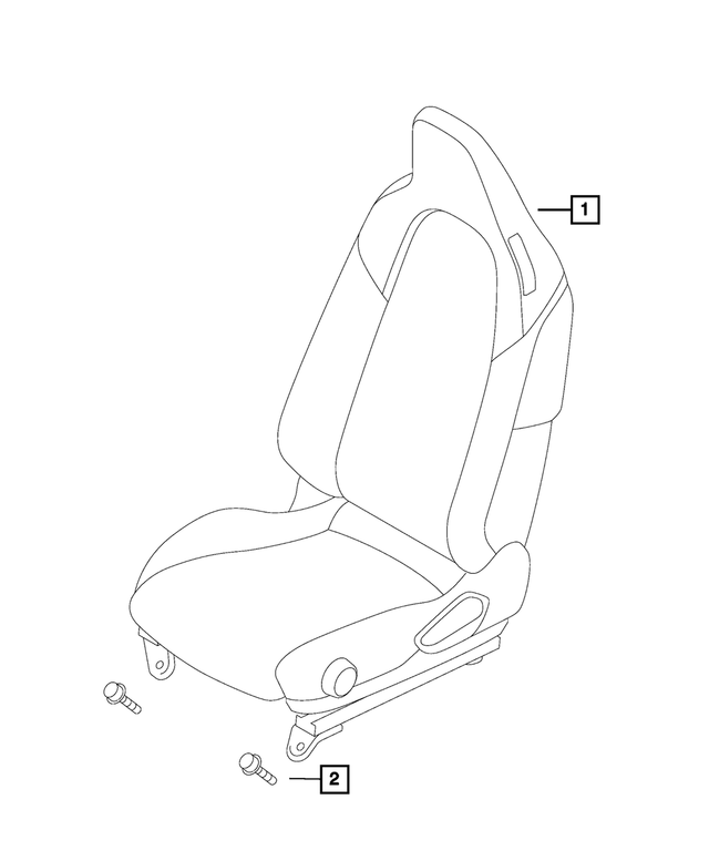 6MC13U0DAA - : Front Seat Complete, Right for Mopar Image