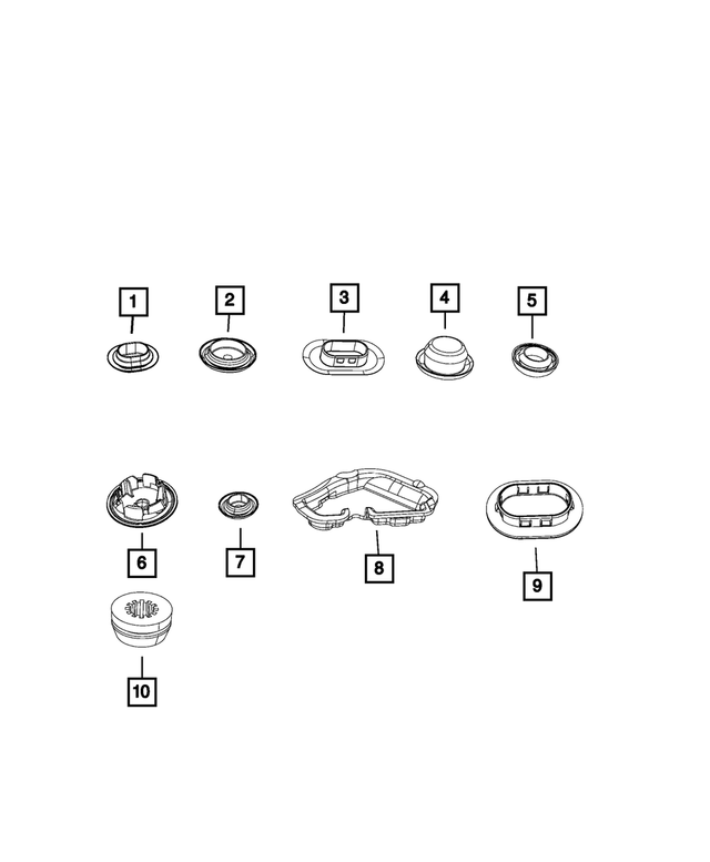 68197674AA - Body Sheet Metal Except Doors: Rubber Plug for Mopar Image image