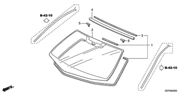 Front Windshield for 2008 Acura TL #0