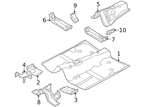Floor & Rails for 1995 Subaru Impreza #1