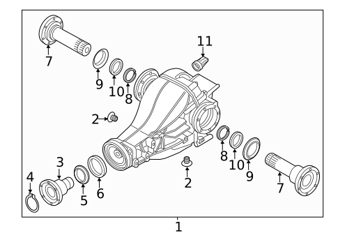 Axle & Differential for 2017 Audi RS7 #2