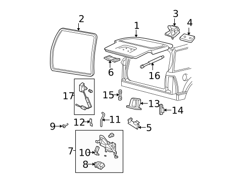 Gate & Hardware for 2004 Ford Explorer #0