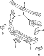 20710337 - Body: Upper Tie Bar for Oldsmobile: Calais, Cutlass Calais | Pontiac: Grand Am Image