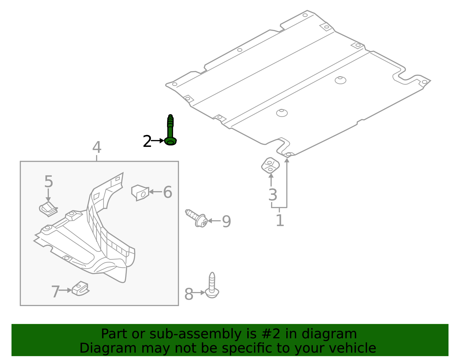 2018-2025 Audi Radiator Support Splash Shield Bolt WHT-008-613 | OEM ...