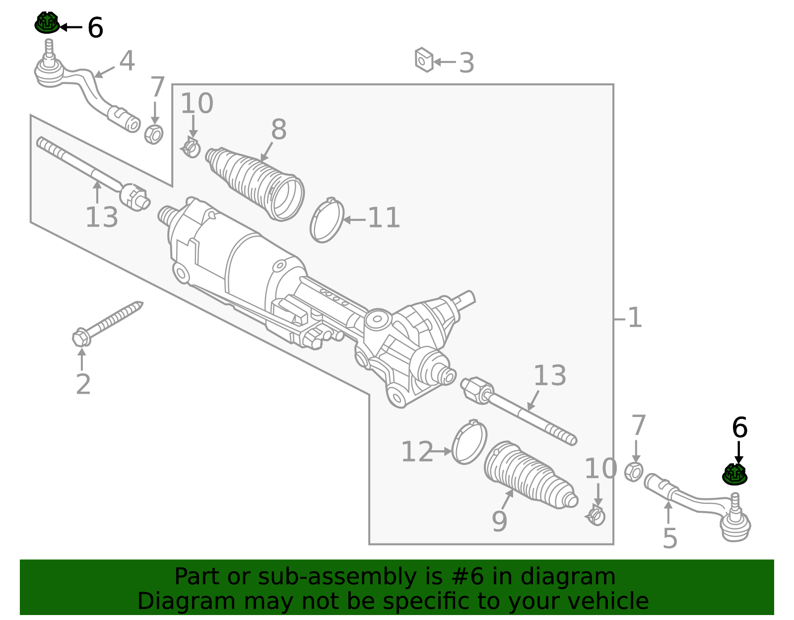 2012-2025 Audi Outer Tie Rod Lock Nut WHT-006-151 | Genuine Audi Parts