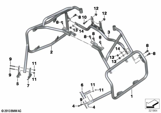 46548543924 - : Clamp, Outer Right for BMW-Motorrad Image
