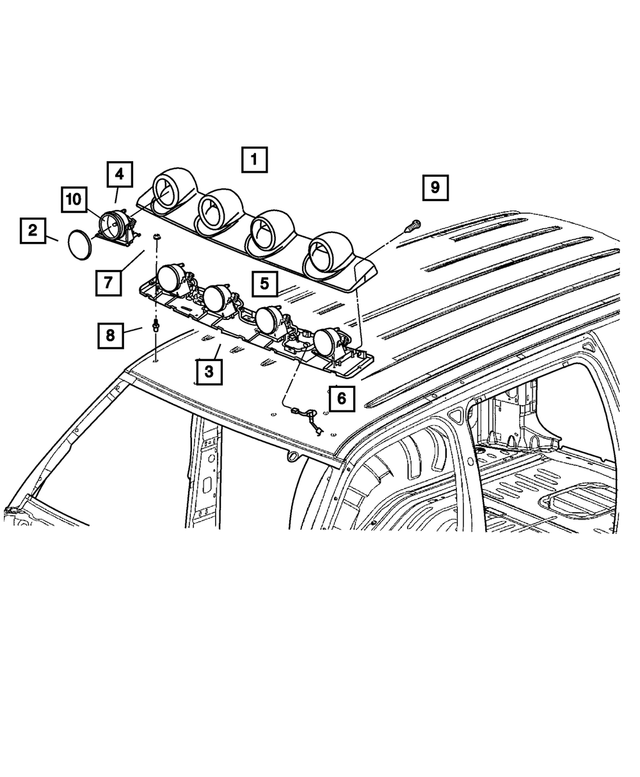 5HZ08RXFAI - Electrical: Light Bar Support Cover for Mopar Image