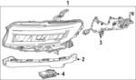 thumbnail image 2 of Genuine Honda Headlight Lens Assembly For CBR300R/RA (2015-2022) - OEM 33110-K33-305 2 of 6