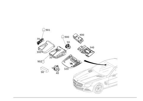 Sensors, Camera and Switch Behind Windshield for 2006 Mercedes-Benz SL65 AMG #0