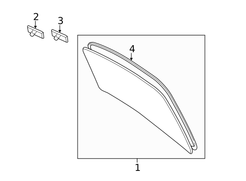 Glass & Hardware - Back for 2011 Toyota Camry #1