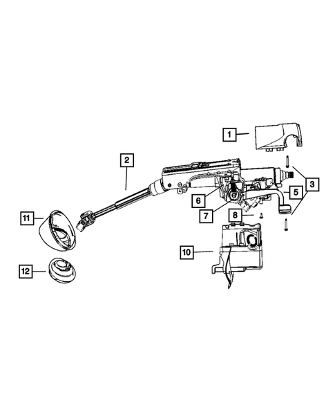 Steering Column and Intermediate Shaft for 2009 Dodge Caliber #0