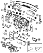 5GD54XDHAF - Instrument Panel and Radios and Consoles: Instrument Panel Cover for Mopar Image