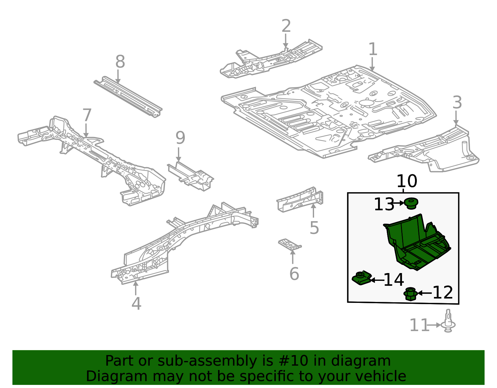 58724-0E100 - Floor Pan Splash Shield 2020-2025 Toyota Highlander ...